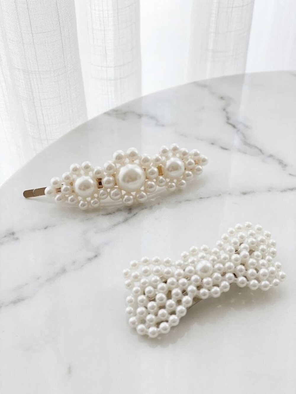 Two Piece Pearl Hair Accessory Set